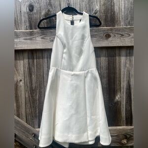 C/MEO Collective White A-Line Halter Dress with Cutout Details NWT Size M